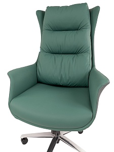 Офисное кресло CHAIRMAN 523 ЭКО,  экокожа, зеленый/серый